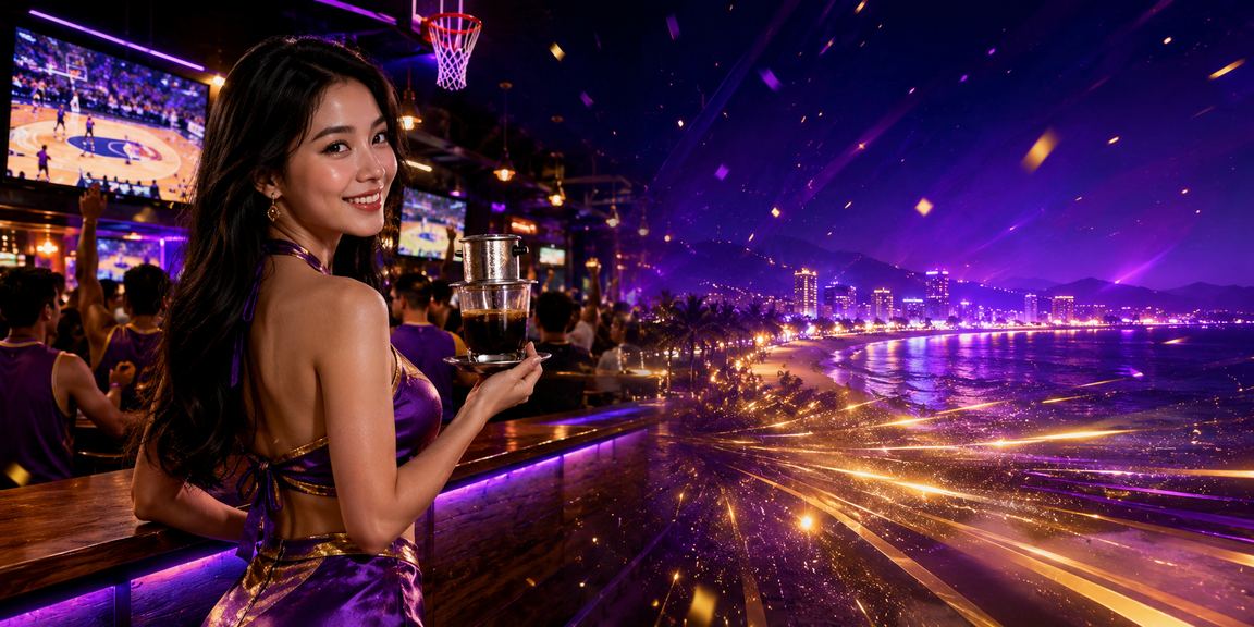 Người dùng Nha Trang vừa uống cà phê vừa kiểm tra tiền thưởng cá cược bóng rổ